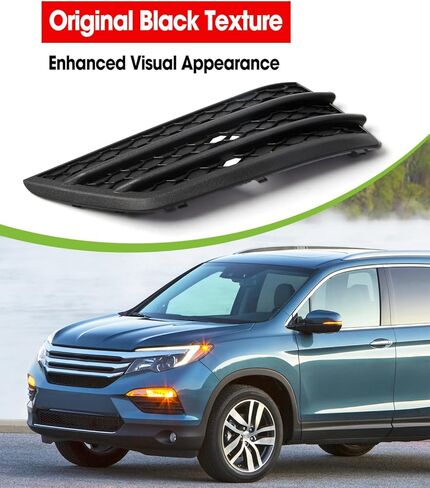 زوج واحد من غطاء مصباح الضباب الخفيف مناسب لسيارة Honda Pilot V6 3.5L LX EX EX-L 2016 2017 2018 استبدال HO1038130 71102TG7A00 HO1039130 71107TG7A00، شبكة مصباح الضباب الأسود in Kuwait
