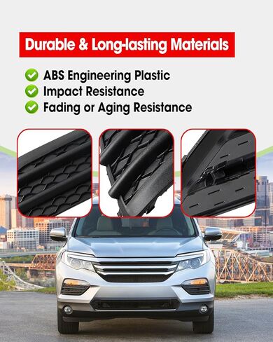 زوج واحد من غطاء مصباح الضباب الخفيف مناسب لسيارة Honda Pilot V6 3.5L LX EX EX-L 2016 2017 2018 استبدال HO1038130 71102TG7A00 HO1039130 71107TG7A00، شبكة مصباح الضباب الأسود in Kuwait