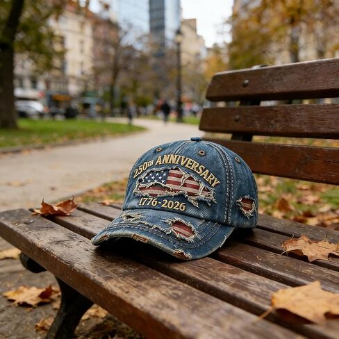 USA 250th Anniversary Distressed Casual Hat, Adjustable 1776-2026 Patriotic Commemorative Baseball Cap for Men Women in Saudi Arabia