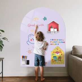 UCMD Kids Arch Magnetic Wall Decal, 40" x 32" - Upgraded Adhesive, Includes Dry Erase Board, Magnetic Case, 5 Water-Based Whiteboard Markers (Grey) in Saudi Arabia