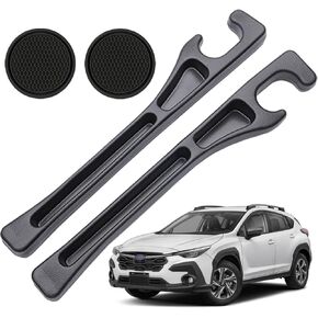 Pukonger مقعد السيارة الفجوة حشو متوافق مع سوبارو Crosstrek الملحقات مقعد الفجوة المكونات مانع مع فتحة التخزين المنظم عدم الانزلاق حامل كأس السيارة كوستر 2 حزمة أسود in Kuwait