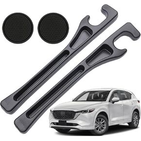 Pukonger مقعد السيارة الفجوة حشو متوافق مع مازدا Cx5 CX-5 الملحقات مقعد الفجوة المكونات مانع مع فتحة التخزين المنظم عدم الانزلاق حامل كأس السيارة كوستر 2 حزمة أسود in Kuwait