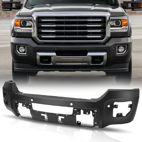 استبدال شريط الوجه للمصد الأمامي من Auto Dynasty متوافق مع 2015-2019 GMC Sierra 2500 3500 HD، بدون مساعدة في ركن السيارة، كروم مصقول in Kuwait