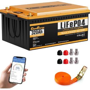 بطارية ليثيوم Cloudenergy 24V(25.6V) 320Ah LiFePO4 بطارية ذاتية التسخين ذات دورة عميقة مع 200A BMS لتطبيقات RV والطاقة الشمسية والبحرية وخارج الشبكة والتطبيقات البرية. (CL24V-320AH) in Kuwait