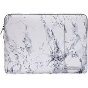 حافظة كمبيوتر محمول MOSISO مقاس 13-14 بوصة، حافظة كمبيوتر محمول 13.3 بوصة متوافقة مع MacBook Air 13 13.3 13.6/Pro 13/Pro 14، HP Dell ASUS Lenovo، حقيبة رخامية من البوليستر مع جيب، رخام أبيض in Kuwait