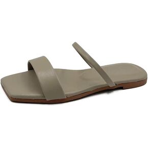 صنادل نسائية ذات رأس مربع منزلق، صنادل أنيقة صيفية مضادة للانزلاق للشاطئ في الهواء الطلق سهلة الارتداء in Kuwait