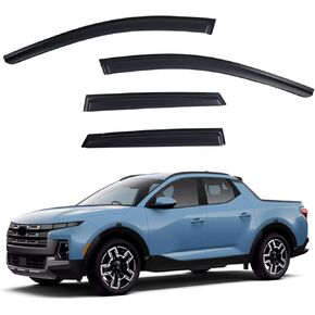 Window Visors Rain Guards Compatible with 2022-2026 Hyundai Santa Cruz, Out-Channel Side Window Wind Deflectors Vent Shades Accessories, Dark Smoke 4 Pcs, 2023 2024 2025 in Saudi Arabia