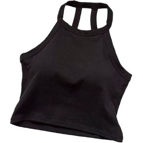 Slim Fit Camisole Girl Sexy Back Chest Wrapped with Chest Cushion Neck Solid Color Top for Women in Saudi Arabia