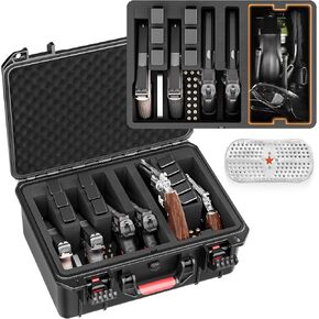 حافظة مسدس 5 حافظة مسدس و 12 مجلة مسبقة القطع من الفوم مقاومة للصدمات حافظة مسدس صلبة مقاومة للماء لحافظات المسدس in Kuwait