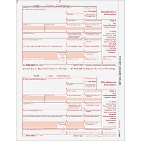 1099-نماذج الضرائب MISC لعام 2025 | 2-up نسخة فيدرالية نموذج A فقط | الكمية 10 in Kuwait