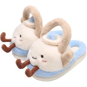 إبريق الشاي النعال غامض النساء مفتوحة الظهر ومغلقة الظهر أحذية منزلية لطيف 1.2 "Y2k الجمالية الدافئة عدم الانزلاق داخلي في الهواء الطلق رقيق النعال in Kuwait