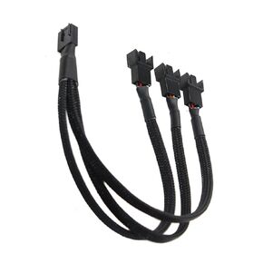 Multi Fan Splitter Cable 1 to 3 Port Enables Simultaneous Control of Cooling Fans with Reinforced Connectors PC Cooling Splitter Cable in Kuwait