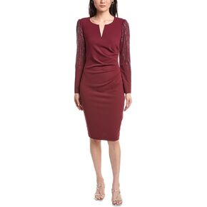 Joseph Ribkoff Scuba Crepe Sheath Dress With Embellished Sleeves - 253752 in Kuwait