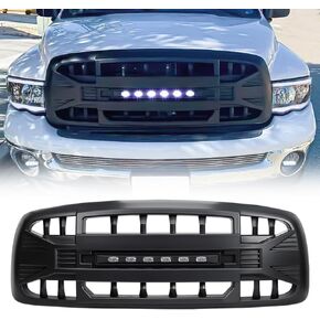 شبكة أمامية متوافقة مع 2002-2005 دودج رام 1500، 2003-2005 رام 2500/3500، مع أضواء الطرق الوعرة، أسود غير لامع in Kuwait