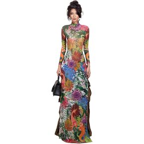 Women's mesh Long Sleeved Dress Bohemian Wedding Guests Dance Cocktail Party she Maxi Dress in Kuwait