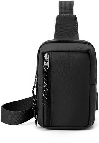 Mens Shoulder Bag Casual Sling Crossbody Oxford Chest Men Black in Saudi Arabia