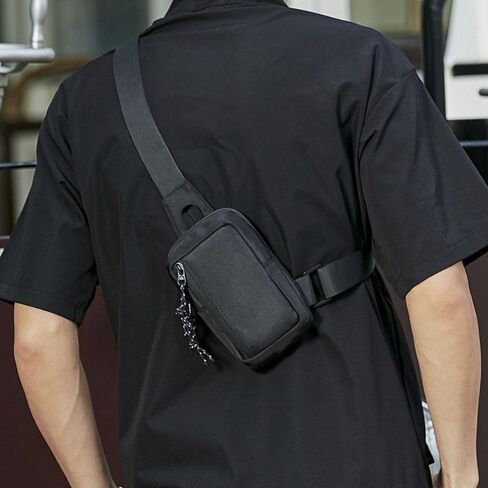 Mens Shoulder Bag Casual Sling Crossbody Oxford Chest Men Black in Saudi Arabia