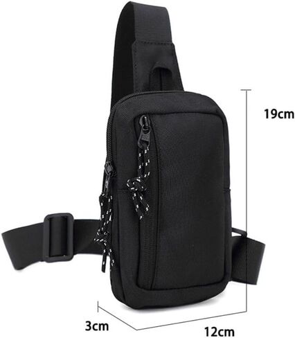 Mens Shoulder Bag Casual Sling Crossbody Oxford Chest Men Black in Saudi Arabia