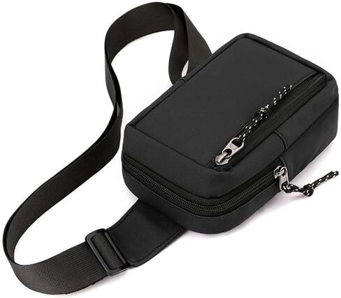 Mens Shoulder Bag Casual Sling Crossbody Oxford Chest Men Black in Saudi Arabia