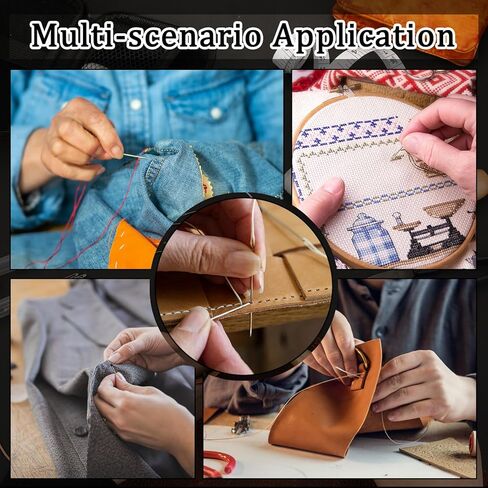 36 Pcs Upholstery Repair Kit, Leather Working Tools, Leather Sewing Kit with Large-Eye Stitching Needles, Upholstery Thread, Heavy Duty Sewing Kit Leather Sewing Tools for DIY Leather Craft in Kuwait