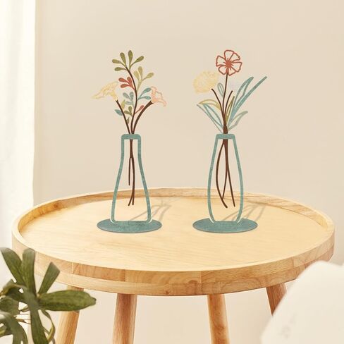 ريساما 4 قطع زهرة المزهريات زخرفة للطاولة المركزية ديكور مكتب المنزل الداخلي، الإضافية الحديثة بوهو نمط زهرية الحلي لحفل الزفاف هدية هووسورمينغ in Kuwait