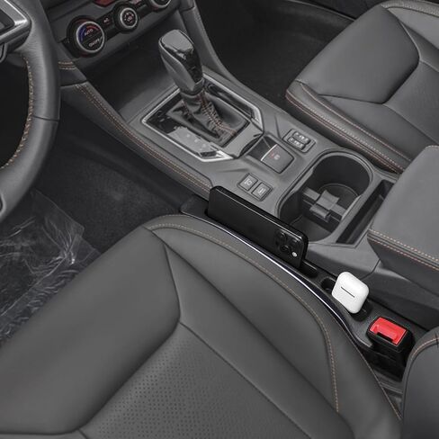 Pukonger مقعد السيارة الفجوة حشو متوافق مع سوبارو Crosstrek الملحقات مقعد الفجوة المكونات مانع مع فتحة التخزين المنظم عدم الانزلاق حامل كأس السيارة كوستر 2 حزمة أسود in Kuwait