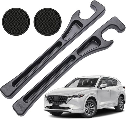 Pukonger مقعد السيارة الفجوة حشو متوافق مع مازدا Cx5 CX-5 الملحقات مقعد الفجوة المكونات مانع مع فتحة التخزين المنظم عدم الانزلاق حامل كأس السيارة كوستر 2 حزمة أسود in Kuwait