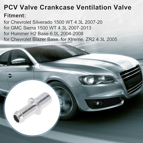 No.12567915 PCV Valve Exhaust Control Crankcase Ventilation Valve for Chevrolet Silverado 1500 WT 4.3L 2007-2013 for GMC Sierra 1500 WT 4.3L 2007-2013 in Saudi Arabia