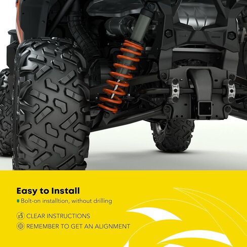مجموعة رفع التسوية الكاملة الأمامية والخلفية مقاس 2.5 بوصة من YHTAUTO متوافقة مع Can-Am Commander/800/1000/Max 1000 | ارفع الجزء الأمامي والخلفي بمقدار 2.5 بوصة | طقم تسوية التعليق 4 قطعة مع طقم أدوات in Saudi Arabia