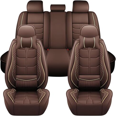 Car Seat Cover for Hyundai Santa Cruz 2025 Full Coverage with Self-Lumbar Nappa Leather Car Seat Cover,Fashion Waterproof Easy to Install,Auto Interior Accessories.Deluxe Black in Saudi Arabia