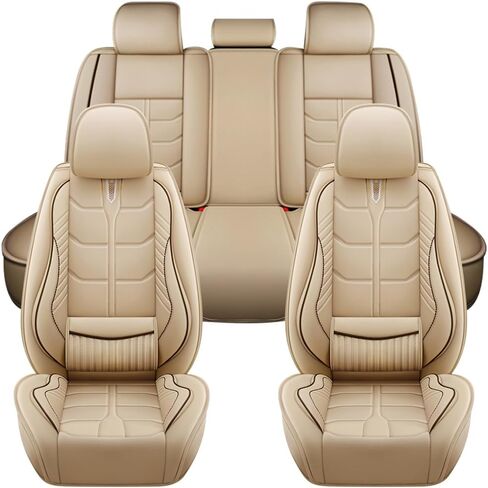 Car Seat Cover for Hyundai Santa Cruz 2025 Full Coverage with Self-Lumbar Nappa Leather Car Seat Cover,Fashion Waterproof Easy to Install,Auto Interior Accessories.Deluxe Black in Saudi Arabia