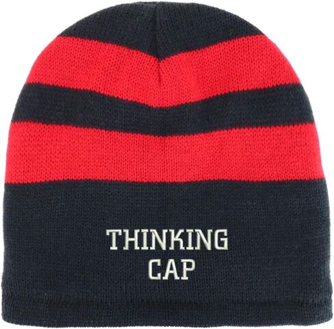 قبعة صغيرة مخططة ومطرزة ومبطنة بالصوف من متجر الملابس العصرية Thinking Cap in Saudi Arabia