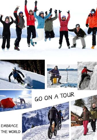 TRGPSG Men's Fleece Lined Tactical Pants Snow Ski Pants Winter Waterproof Hiking Pants with Multi Pockets in Saudi Arabia