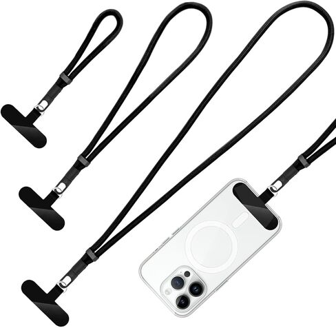 360° Rotatable Adjustable Phone Lanyard 3-Piece Set - Wrist/Neck/Crossbody Strap with Tether Tabs, Universal for Phones in Saudi Arabia