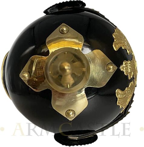 خوذة WW1 & WW2 الألمانية البروسية Pickelhaube خوذة نحاسية للضابط الإمبراطوري سبايك خوذة باللون الأسود | أزياء العصور الوسطى درع SCA LARP in Kuwait