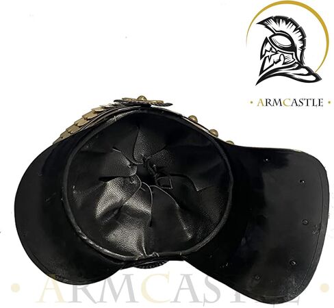 خوذة WW1 & WW2 الألمانية البروسية Pickelhaube خوذة نحاسية للضابط الإمبراطوري سبايك خوذة باللون الأسود | أزياء العصور الوسطى درع SCA LARP in Kuwait