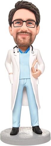 Custom Bobblehead,Personalized Custom Full, Unique Handmade Male Doctor Hand Personalized Sculpture Gifts for Men, Boyfriends, Husbands, Office Colleagues or Bosses in Saudi Arabia