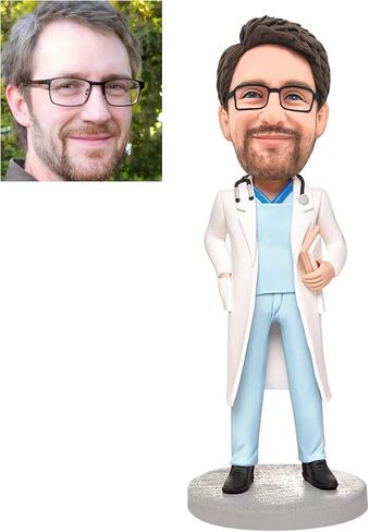 Custom Bobblehead,Personalized Custom Full, Unique Handmade Male Doctor Hand Personalized Sculpture Gifts for Men, Boyfriends, Husbands, Office Colleagues or Bosses in Saudi Arabia
