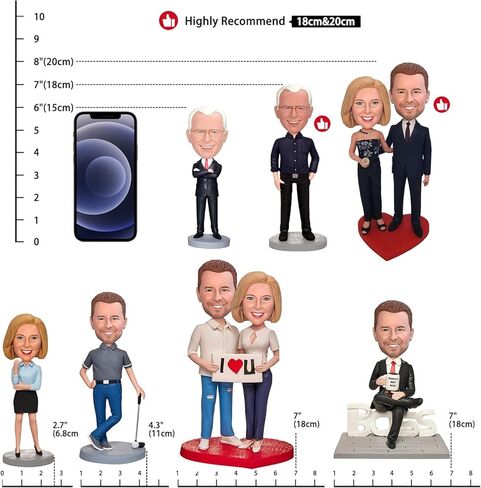 Custom Bobblehead,Personalized Custom Full, Unique Handmade Male Doctor Hand Personalized Sculpture Gifts for Men, Boyfriends, Husbands, Office Colleagues or Bosses in Saudi Arabia