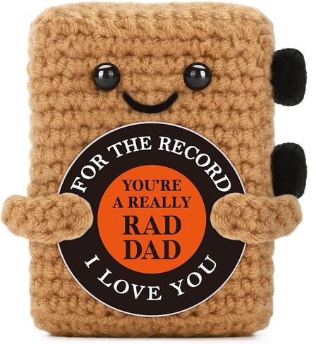 Wellbanee هدايا تخرج مدرس عيد ميلاد للرجال والنساء، ديكور مشغل تسجيلات الفينيل مصنوع يدويًا من الكروشيه، أنت أفضل هدية لابن ابنة، هدية لمحبي الموسيقى للأب والأصدقاء وزملاء العمل in Kuwait