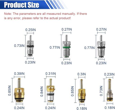 102PCS Car Air Conditioning Valve Core Seal Kit, Double Head Dual Removal Install Tool, A/C R12 R134a Refrigeration Tire Valve Stem Cores Dismantling Tool Assortment Kit in Saudi Arabia