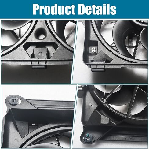 Radiator Engine Cooling Fan Assembly Compatible with 2007-2013 Silverado 1500 Sierra 1500 2007-2014 Tahoe Yukon Dual Fan 4.8 5.3 6.0 6.2L, Cooling Fans Replace 15780788-PFM in Saudi Arabia