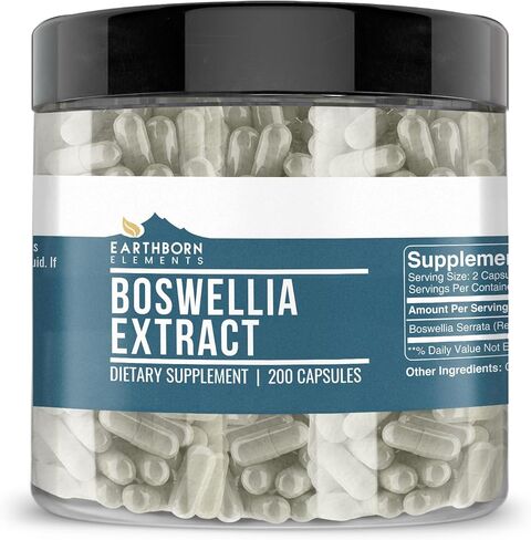 Earthborn Elements مستخلص Boswellia Serrata 200 كبسولة، نقي وغير مخفف، بدون إضافات in Kuwait