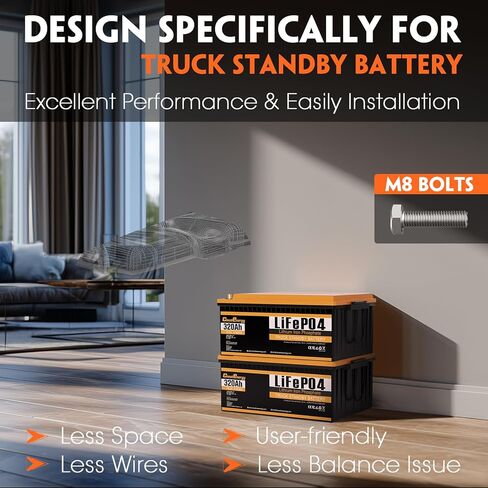 بطارية ليثيوم Cloudenergy 24V(25.6V) 320Ah LiFePO4 بطارية ذاتية التسخين ذات دورة عميقة مع 200A BMS لتطبيقات RV والطاقة الشمسية والبحرية وخارج الشبكة والتطبيقات البرية. (CL24V-320AH) in Kuwait