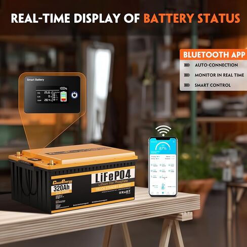 بطارية ليثيوم Cloudenergy 24V(25.6V) 320Ah LiFePO4 بطارية ذاتية التسخين ذات دورة عميقة مع 200A BMS لتطبيقات RV والطاقة الشمسية والبحرية وخارج الشبكة والتطبيقات البرية. (CL24V-320AH) in Kuwait