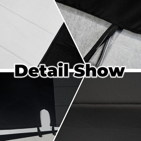 Heavy-Duty & Machine Washable Front Bench Seat Cover for Ford F150 F250 F350 1992 1993 1994 1995 1996 1997 1998 Composite Sponge Fabric with Molded Headrests, No Center Armrest Fit - Black in Kuwait