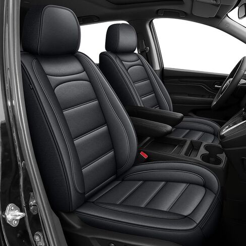 Car Seat Covers Fit for Honda Odyssey 2011-2017, 8 Seats Faux Leather Automotive Seat Protector Waterproof and Wear Resistant Seat Cover Airbag Compatible(8 Seat Black) in Saudi Arabia