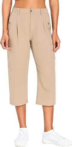 Women's Cargo Capris Lightweight Quick Dry Hiking Pants Water Resistant Summer Travel Pants with 6 Pockets 2026 in Saudi Arabia