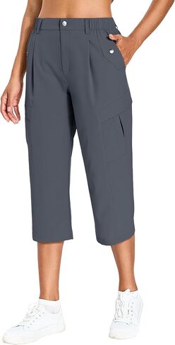 Women's Cargo Capris Lightweight Quick Dry Hiking Pants Water Resistant Summer Travel Pants with 6 Pockets 2026 in Saudi Arabia