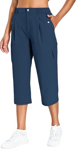 Women's Cargo Capris Lightweight Quick Dry Hiking Pants Water Resistant Summer Travel Pants with 6 Pockets 2026 in Saudi Arabia